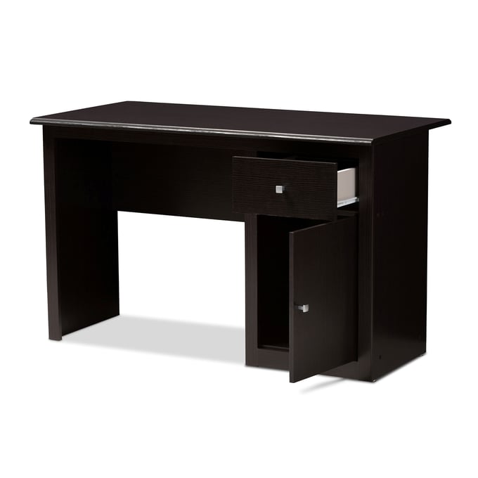 Baxton Studio Belora Dark Brown Wood Rectangle Desk The Classy Home