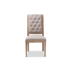 Baxton Studio Charmant Beige Fabric Upholstered Dining Chair