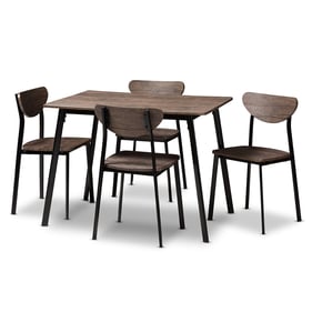 Baxton Studio Ornette Modern Light Brown 5pc Dining Set