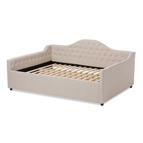 Baxton Studio Eliza Light Beige Fabric Upholstered Full Daybed