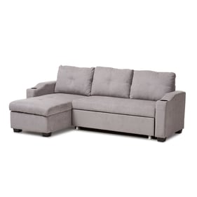 Baxton Studio Lianna Light Grey Fabric Upholstered Sectional Sofa