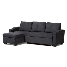 Baxton Studio Lianna Dark Grey Fabric Upholstered Sectional Sofa