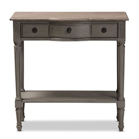 Baxton Studio Noelle Gray Wood 1 Drawer Console Table