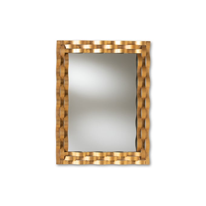 Baxton Studio Arpina Antique Gold Rectangular Accent Wall Mirror BAX-RXW-8002