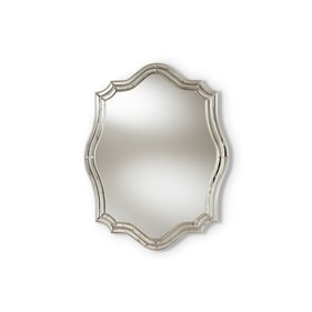 Baxton Studio Isidora Antique Silver Accent Wall Mirror