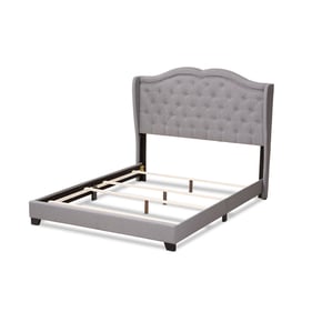 Baxton Studio Aden Grey Fabric Upholstered Queen Bed