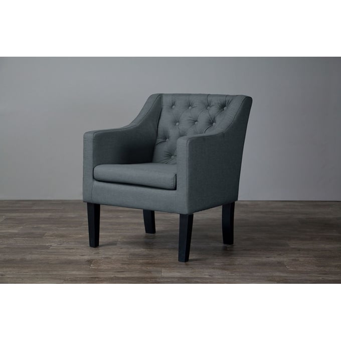 Baxton Studio Brittany Grey Fabric Club Chair The Classy Home