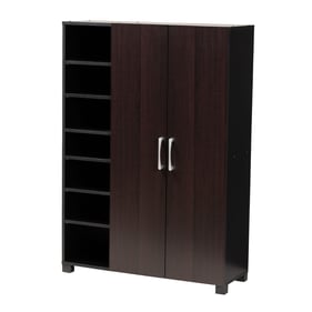 Baxton Studio Marine Two Tone Wenge Wood Entryway Shoe Storage Cabinet With...