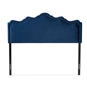 Baxton Studio Nadeen Royal Blue Velvet Upholstered King Headboard