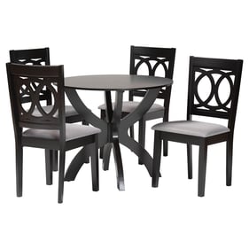 Baxton Studio Rita Grey Espresso Brown 5pc Dining Set