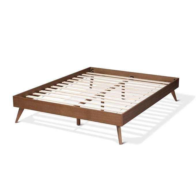 Baxton Studio Lissette Ash Walnut Wood Full Platform Bed Frame BAX-MG9704-ASH-WL-BDFRM-F