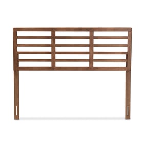 Baxton Studio Salome Walnut Brown Wood Open Slat Full Headboard