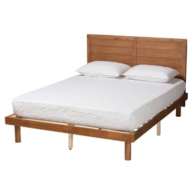 Baxton Studio Daina Ash Walnut Queen Platform Bed