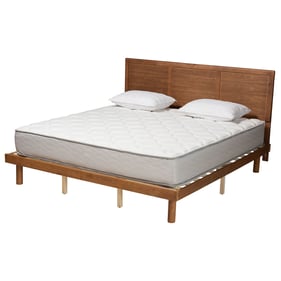 Baxton Studio Daina Ash Walnut King Platform Bed