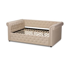 Baxton Studio Mabelle Beige Fabric Upholstered Full Daybed