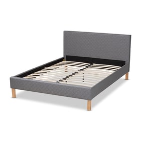 Baxton Studio Aneta Grey Fabric Upholstered King Platform Bed