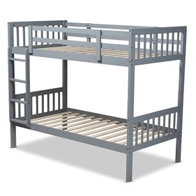 Baxton Studio Jude Grey Wood Twin Bunk Bed