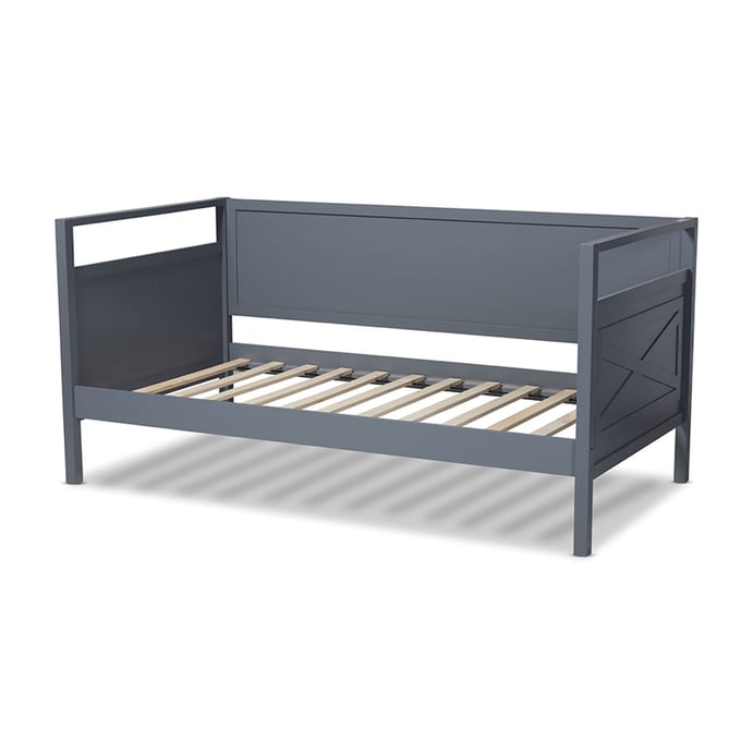 Baxton Studio Cintia Grey Wood Twin Daybed BAX-CINTIA-GREY-DAYBED