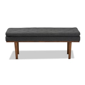 Baxton Studio Arne Dark Grey Fabric Upholstered Bench