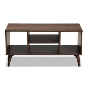 Baxton Studio Linas Walnut Wood Rectangle Coffee Table