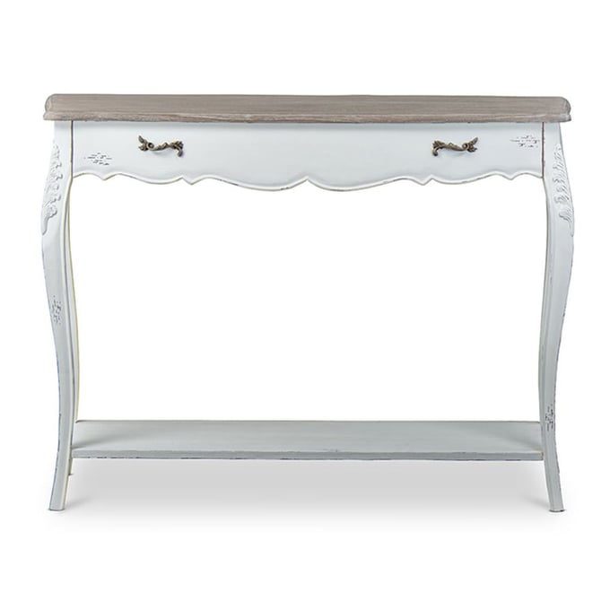 Baxton Studio Bourbonnais White Storage Console Table The Classy