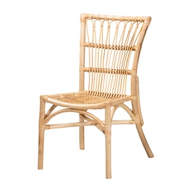 Baxton Studio Bali Pari Ammi Natural Brown Rattan Dining Chair