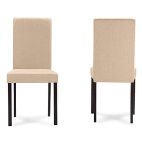 4 Baxton Studio Andrew Beige Fabric Upholstered Dining Chairs