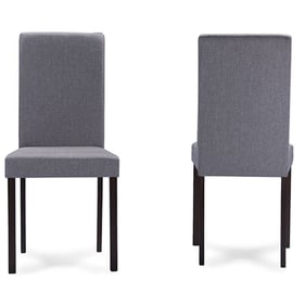 4 Baxton Studio Andrew Grey Fabric Upholstered Dining Chairs