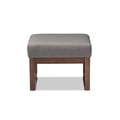 Baxton Studio Yashiya Mid-century Retro Modern Grey Fabric Upholstered Ottoman Stool