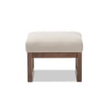 Baxton Studio Yashiya Mid-century Retro Modern Light Beige Fabric Upholstered Ottoman Stool