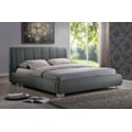 Baxton Studio Marzenia Grey Fabric Upholstered Queen Bed The