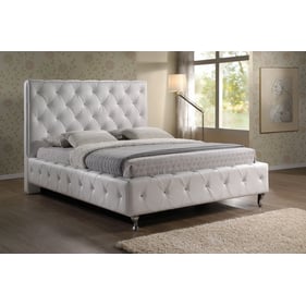 Baxton Studio Stella White 2pc Bedroom Set with King Bed