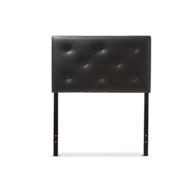 Baxton Studio Baltimore Black Faux Leather Upholstered Full Headboard