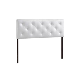 Baxton Studio Baltimore White Faux Leather Upholstered King Headboard