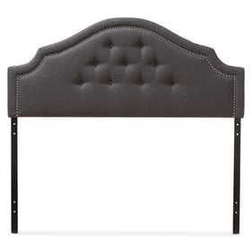 Baxton Studio Cora Dark Grey Fabric Upholstered King Headboard