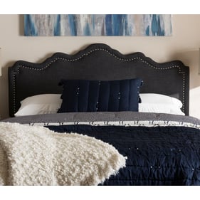 Baxton Studio Nadeen Dark Grey Fabric Full Headboard