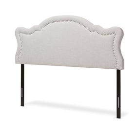 Baxton Studio Avery Greyish Beige Fabric Queen Headboard