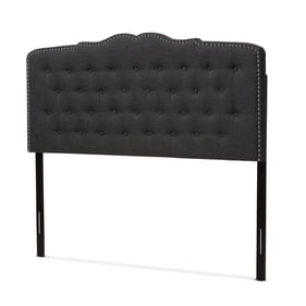 Baxton Studio Lucy Dark Grey Fabric Queen Headboard