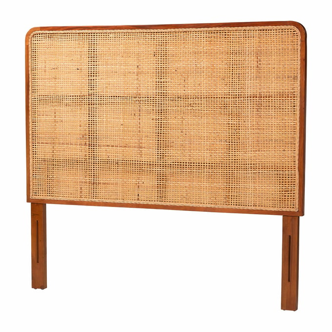 Baxton Studio Caspia Light Honey Red Teak Queen Headboard BAX-CASPIA-TEAK-HB-QUEEN-KD