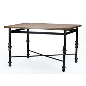 Baxton Studio Broxburn Brown Black Industrial Dining Table