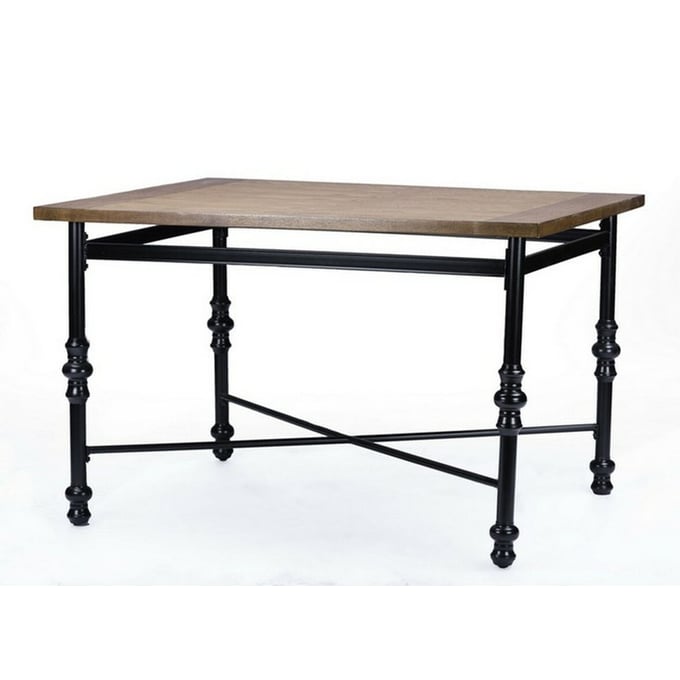 Baxton Studio Broxburn Brown Black Industrial Dining Table BAX-CDC222-DT