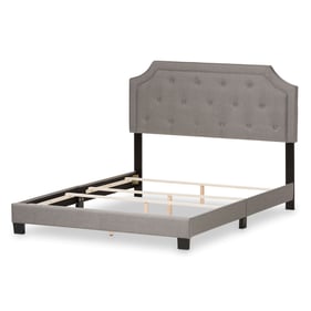 Baxton Studio Willis Light Grey Fabric Upholstered Queen Bed