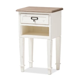 Baxton Studio Dauphine Whitewash Wood Night Stand