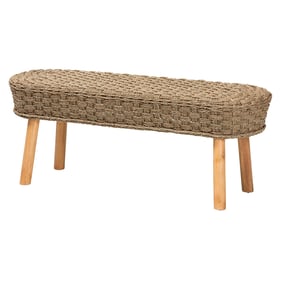 Baxton Studio Denver Light Brown Accent Bench