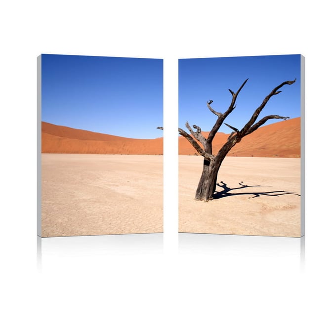 Baxton Studio Desert Solitude Mounted Photography Print Diptych BAX-FG-1065AB