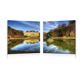 Baxton Studio French Chateaux Mounted Photography Print Diptych