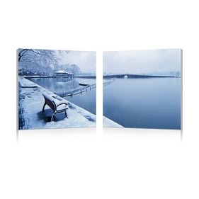 Baxton Studio Wintry Wonder Mounted Photography Print Diptych