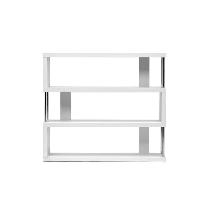 Baxton Studio Barnes White 3 Shelves Bookcase BAX-FP-3D-WHITE