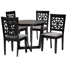 Baxton Studio Jamie Grey Dark Brown 5pc Dining Set