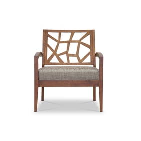 Baxton Studio Jennifer Gravel Fabric Lounge Chair